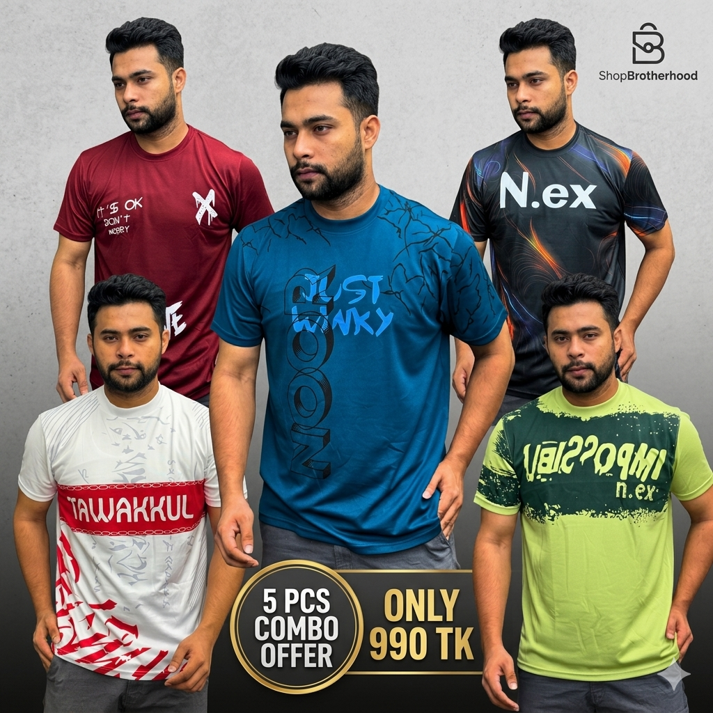 5 Pcs t-shirt combo code 502